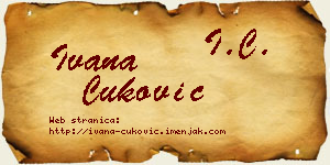 Ivana Ćuković vizit kartica